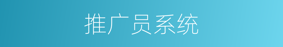 推广员系统的同义词