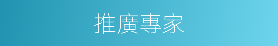 推廣專家的同義詞