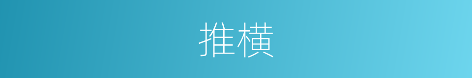 推横的同义词