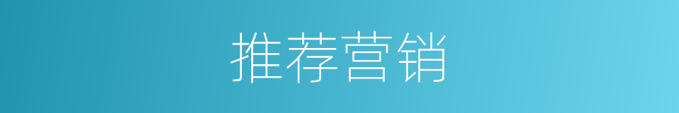 推荐营销的同义词