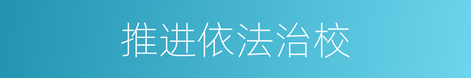 推进依法治校的同义词