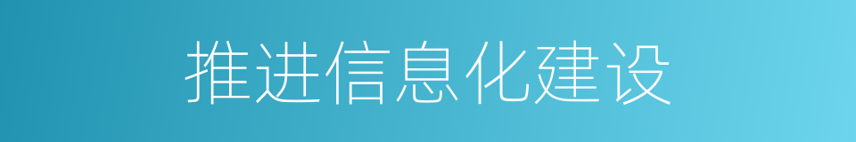 推进信息化建设的同义词