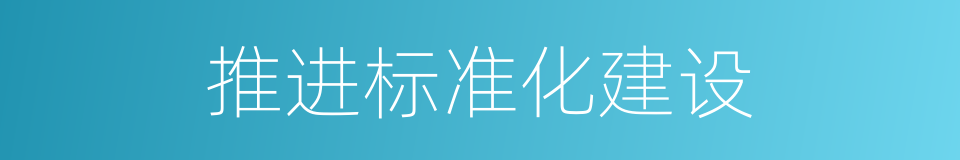 推进标准化建设的同义词