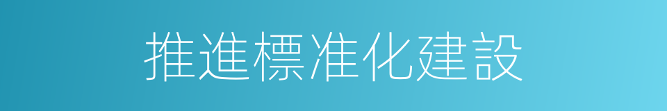 推進標准化建設的同義詞