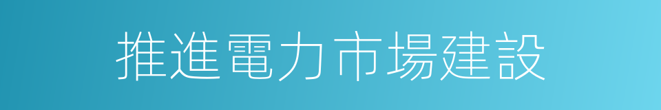 推進電力市場建設的同義詞