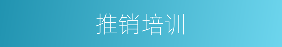 推销培训的同义词