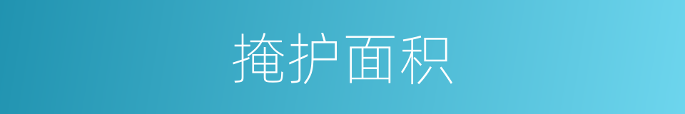 掩护面积的同义词