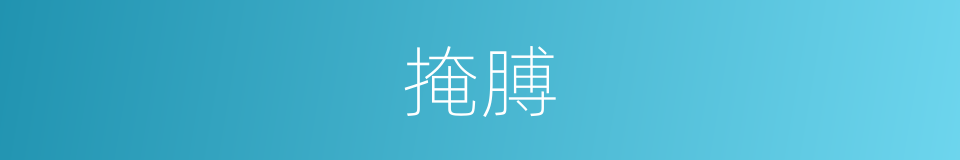掩膊的意思