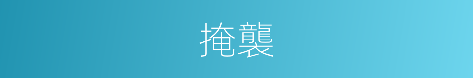 掩襲的意思