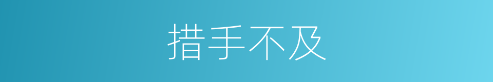 措手不及的意思