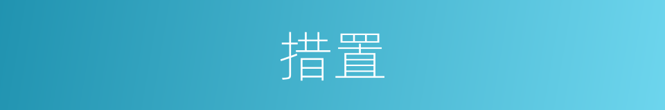 措置的意思