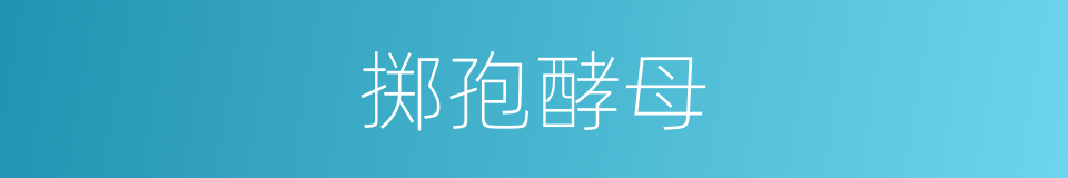 掷孢酵母的同义词