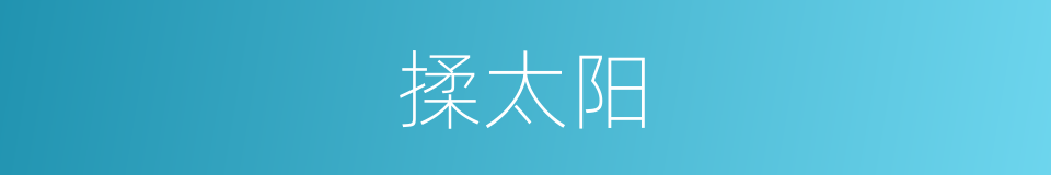 揉太阳的同义词