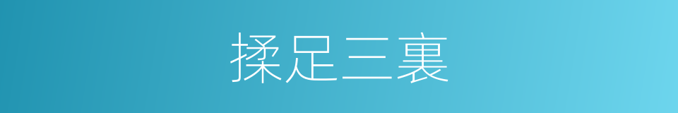 揉足三裏的同義詞