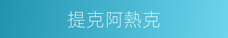 提克阿熱克的同義詞