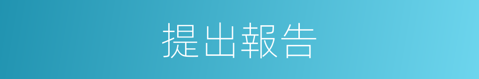 提出報告的同義詞