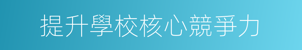 提升學校核心競爭力的同義詞