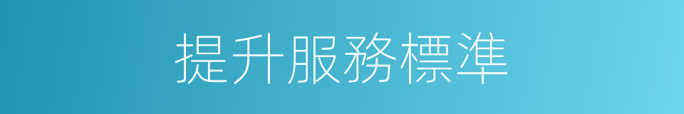 提升服務標準的同義詞
