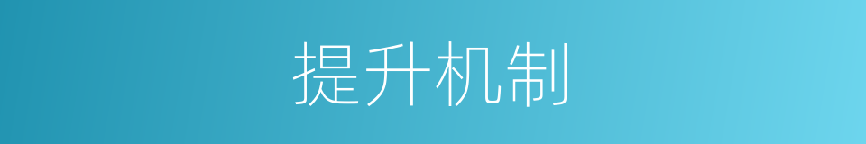 提升机制的同义词