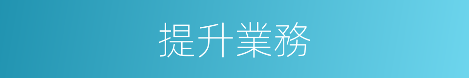 提升業務的同義詞