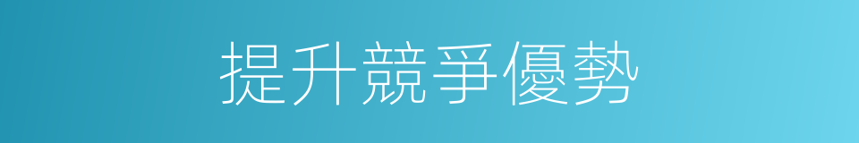 提升競爭優勢的同義詞