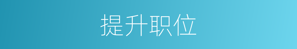 提升职位的同义词