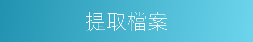提取檔案的同義詞