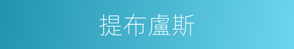 提布盧斯的同義詞