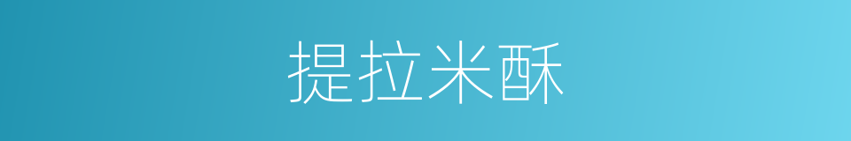 提拉米酥的同义词