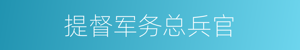 提督军务总兵官的同义词