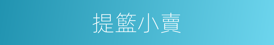 提籃小賣的意思