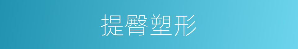 提臀塑形的同义词