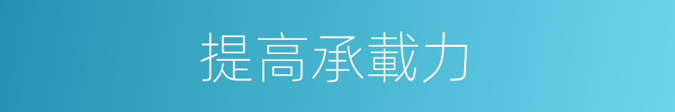 提高承載力的同義詞