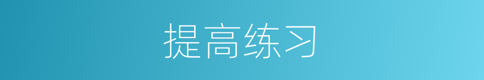 提高练习的同义词