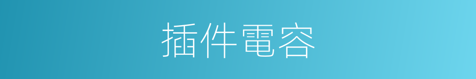 插件電容的同義詞