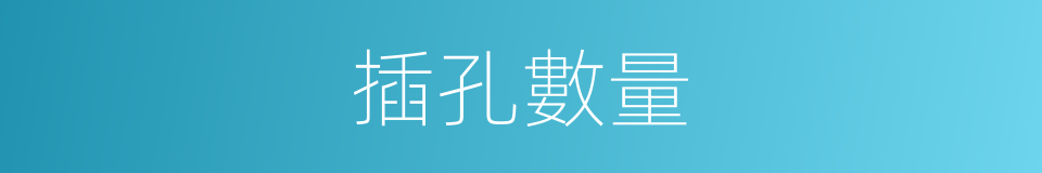 插孔數量的同義詞