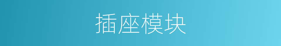 插座模块的同义词