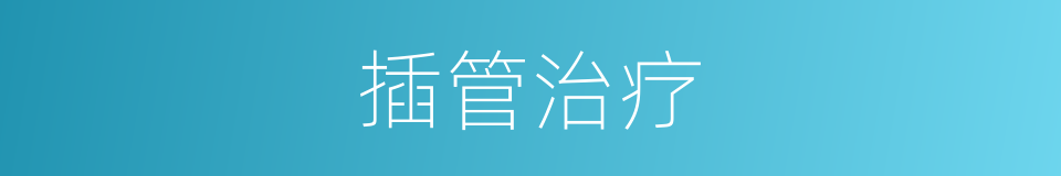 插管治疗的同义词