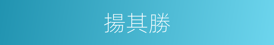 揚其勝的同義詞