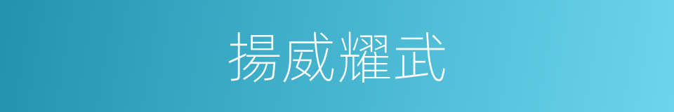 揚威耀武的意思