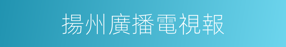 揚州廣播電視報的同義詞