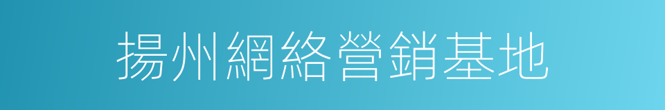 揚州網絡營銷基地的同義詞