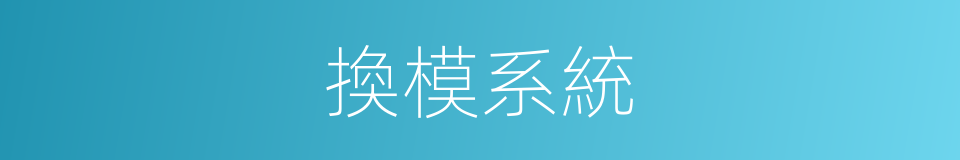 換模系統的同義詞