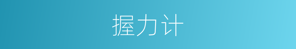 握力计的意思