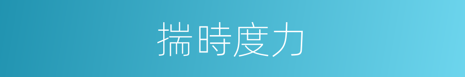揣時度力的意思