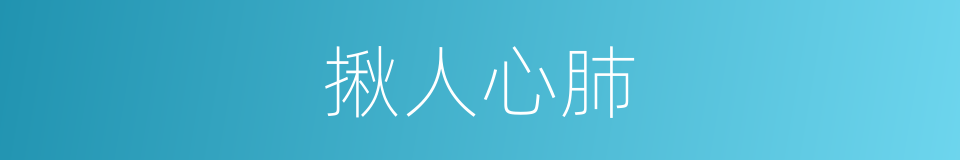 揪人心肺的同义词