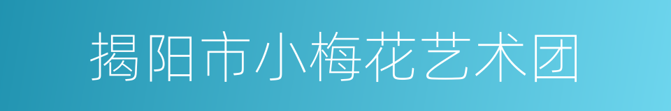 揭阳市小梅花艺术团的同义词