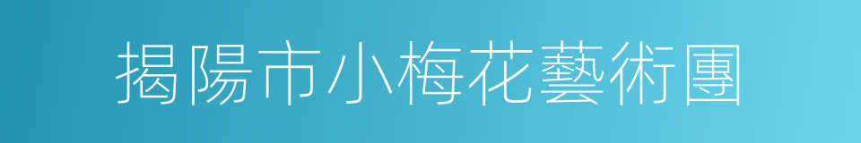 揭陽市小梅花藝術團的同義詞