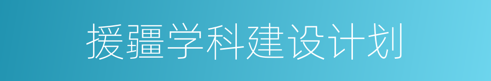 援疆学科建设计划的同义词