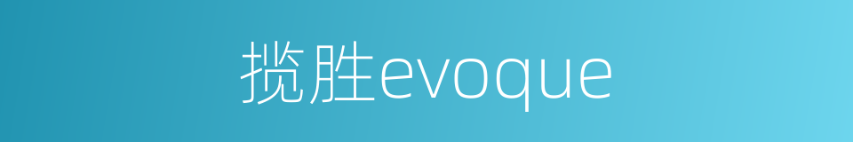 揽胜evoque的同义词